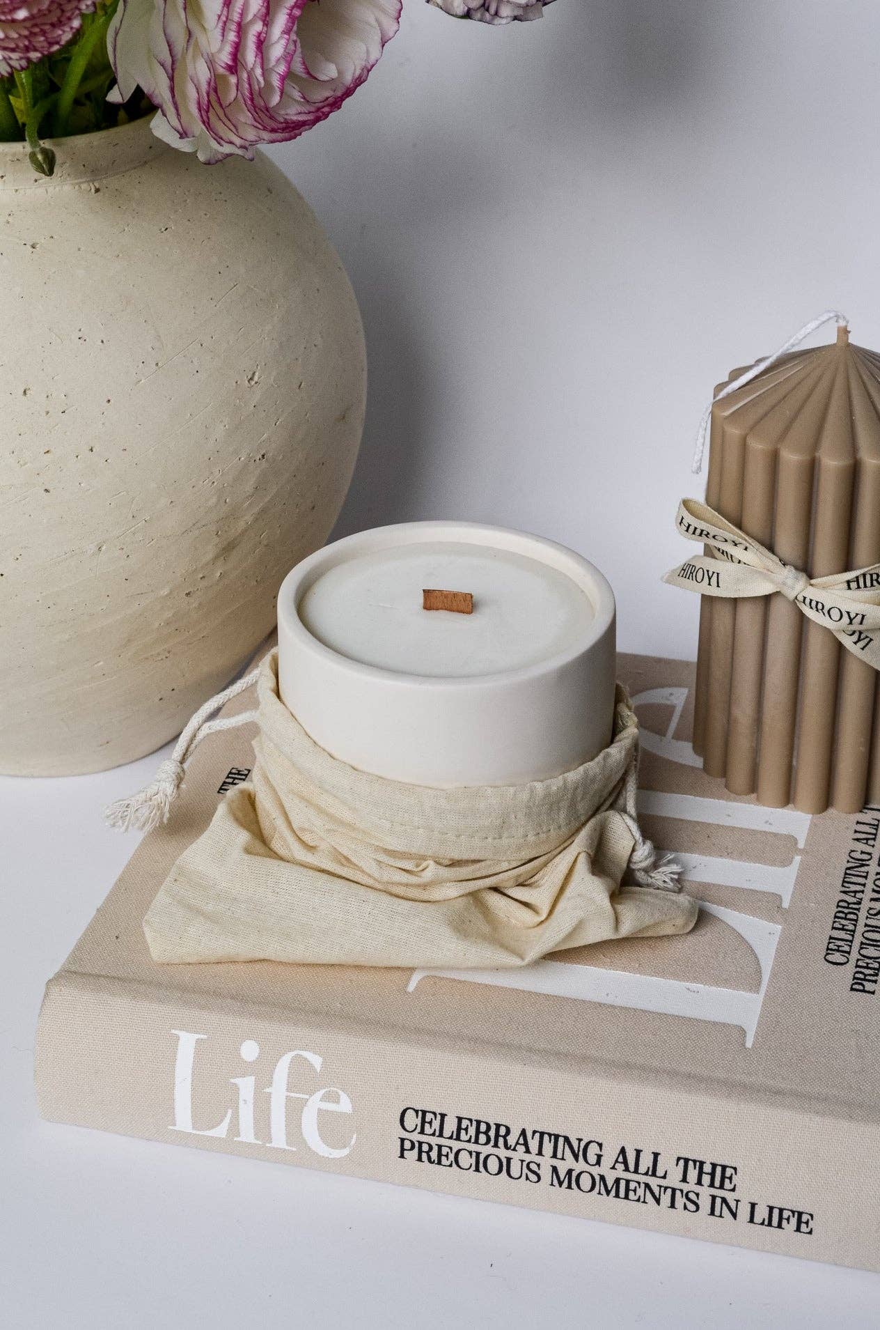 Duftlys i gjenbrukbar skål