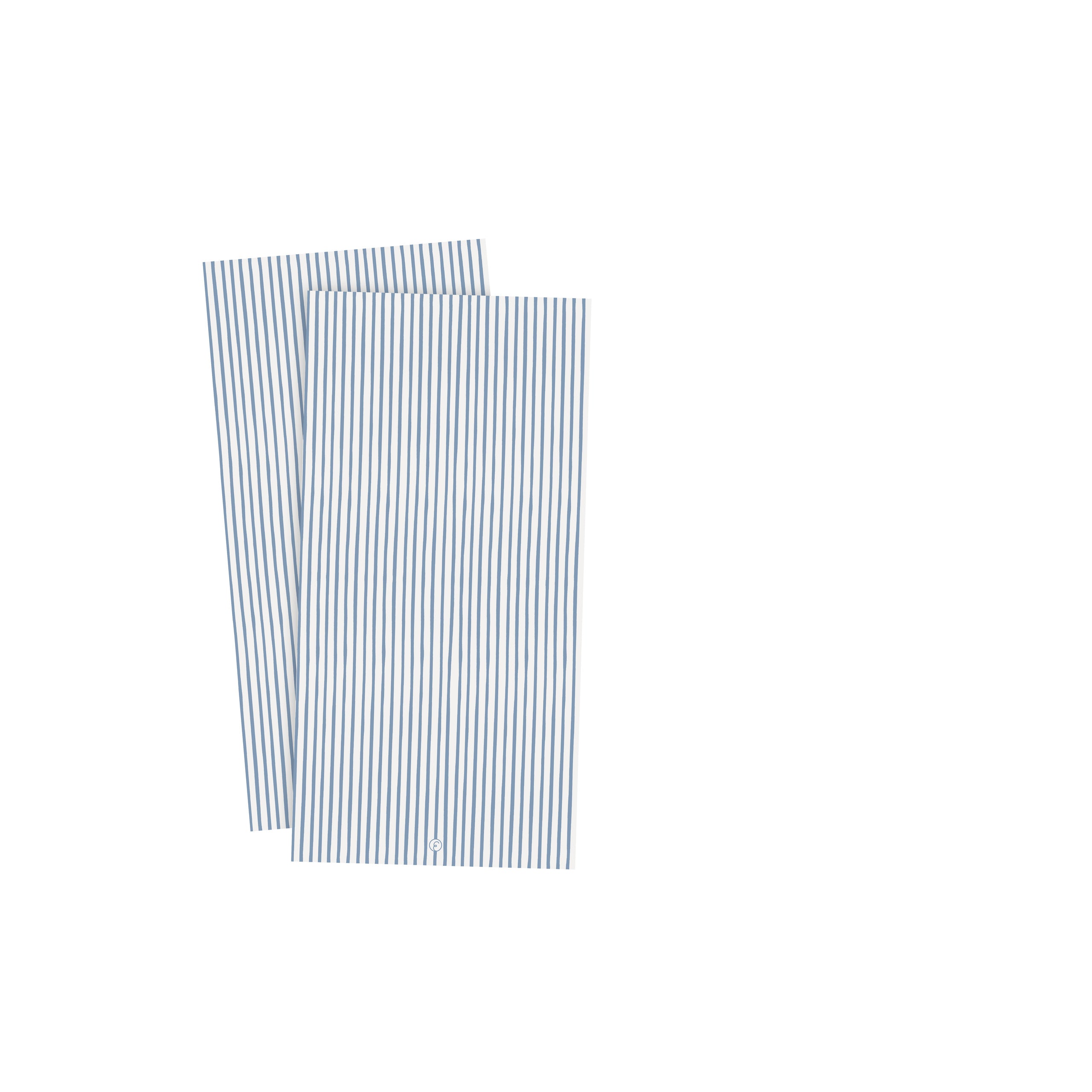 Serviett stripete lysblå/hvit - 10x20 cm