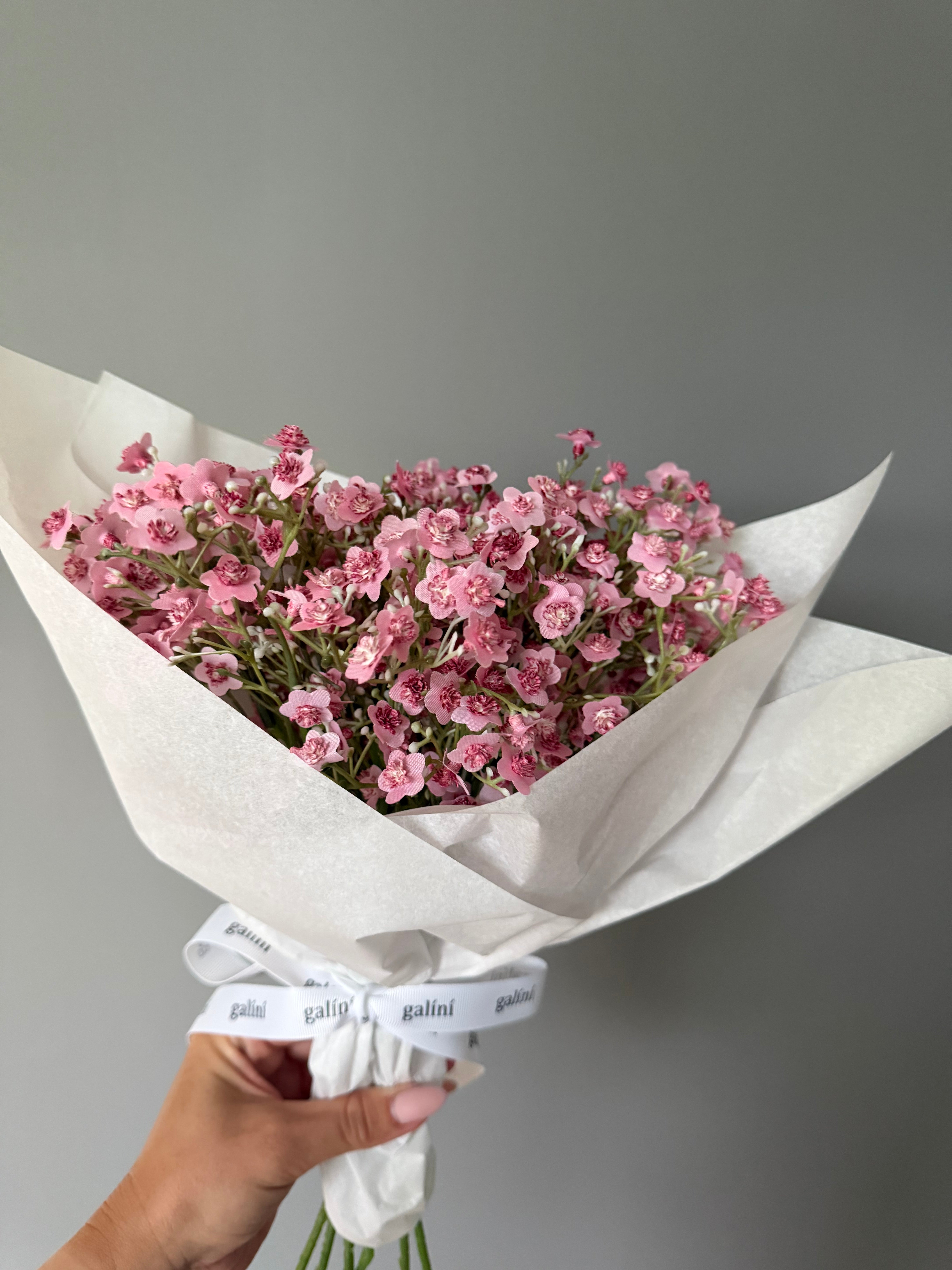 Brudeslør mørk rosa - 6stk