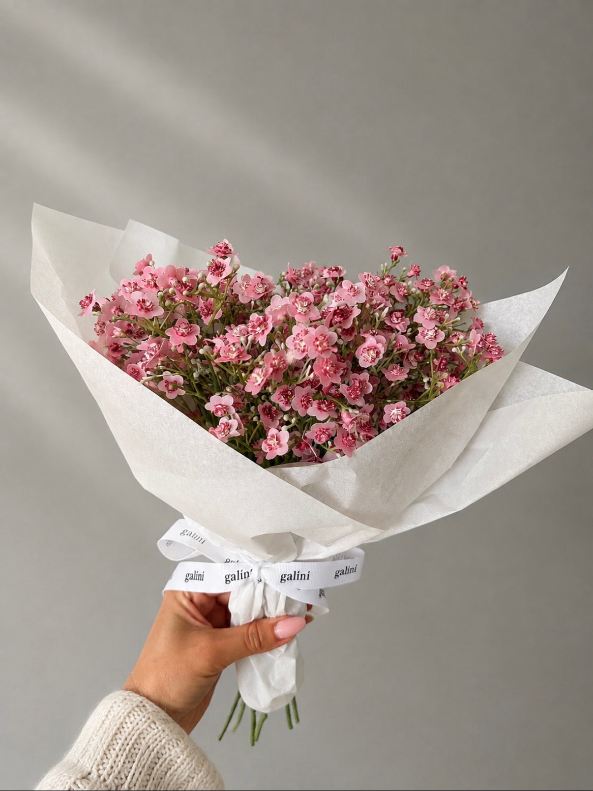 Brudeslør mørk rosa - 6stk