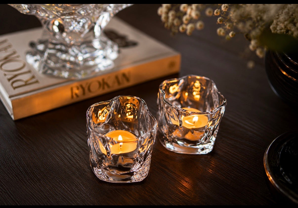 Nona telysholder - Clear 2pk