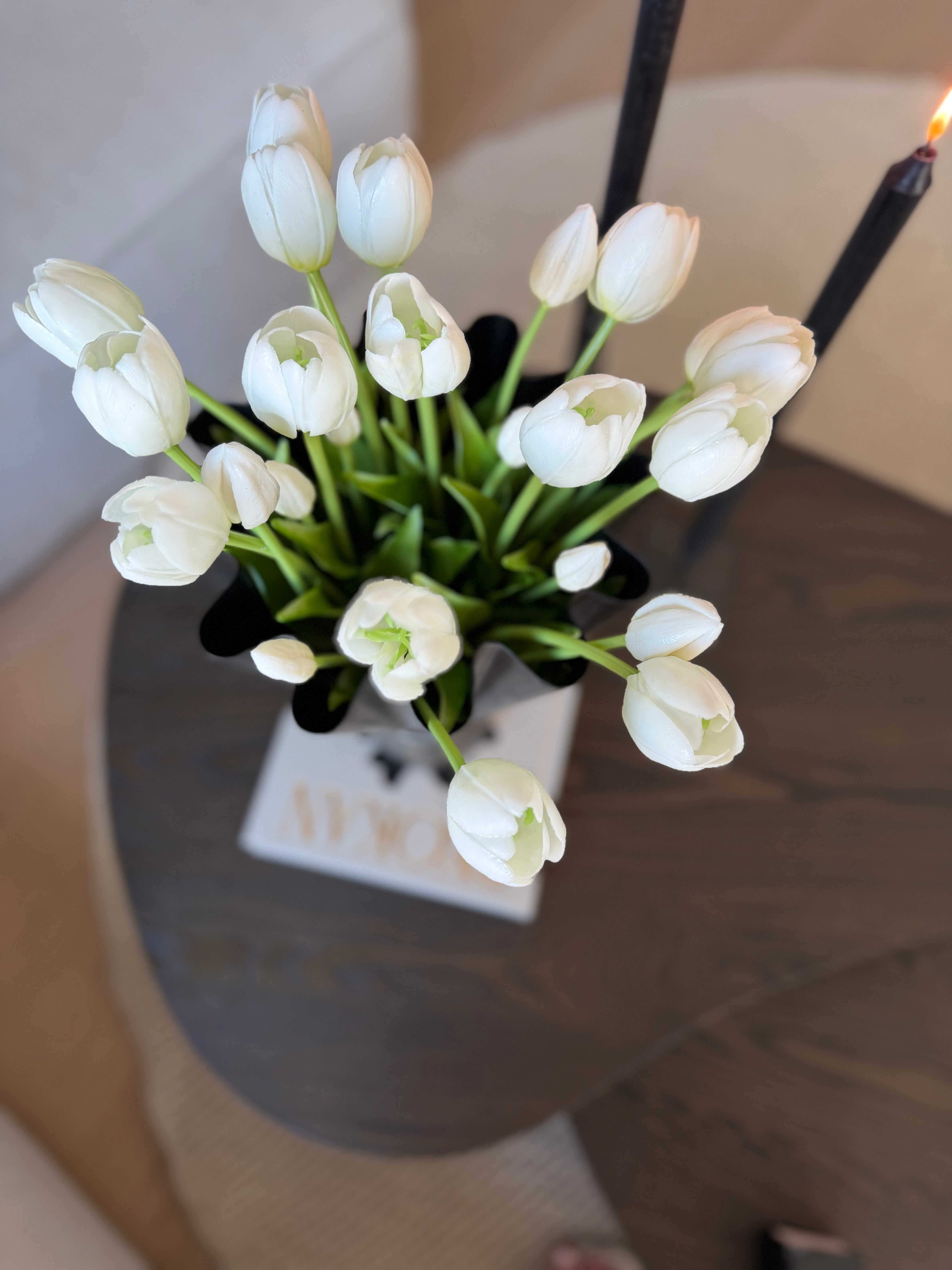 Tulipanbukett helhvit 25stk