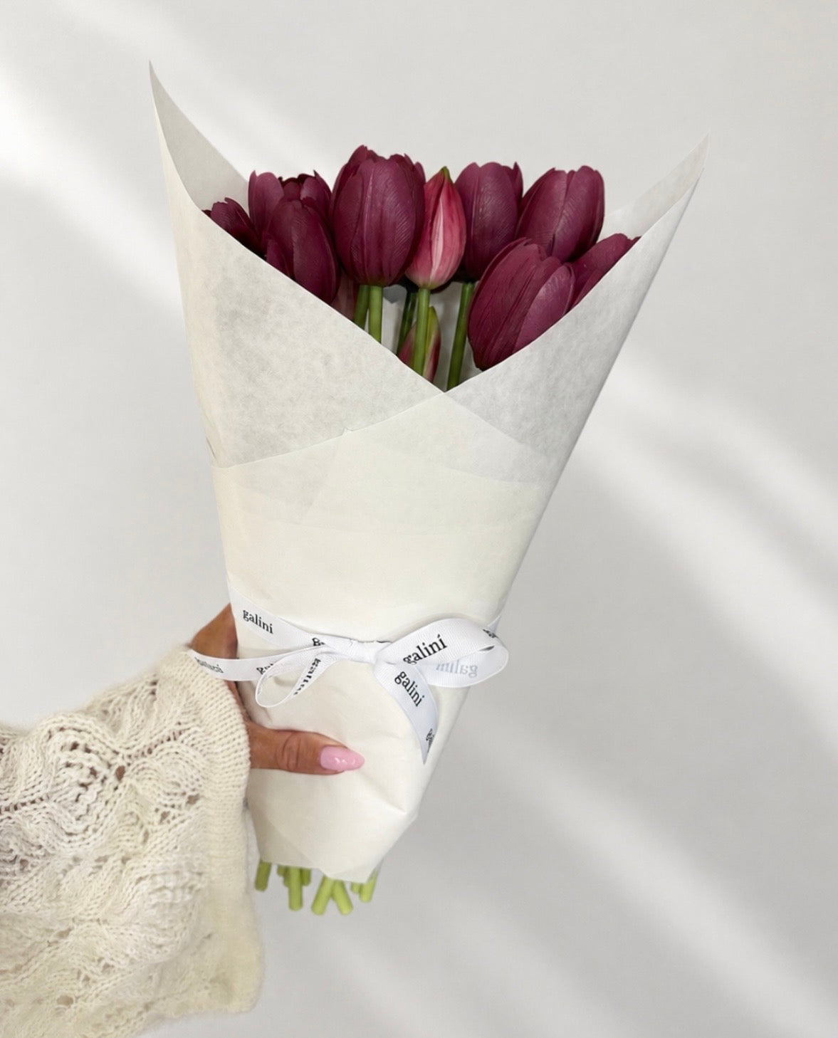 Tulipanbukett burgunder 20stk