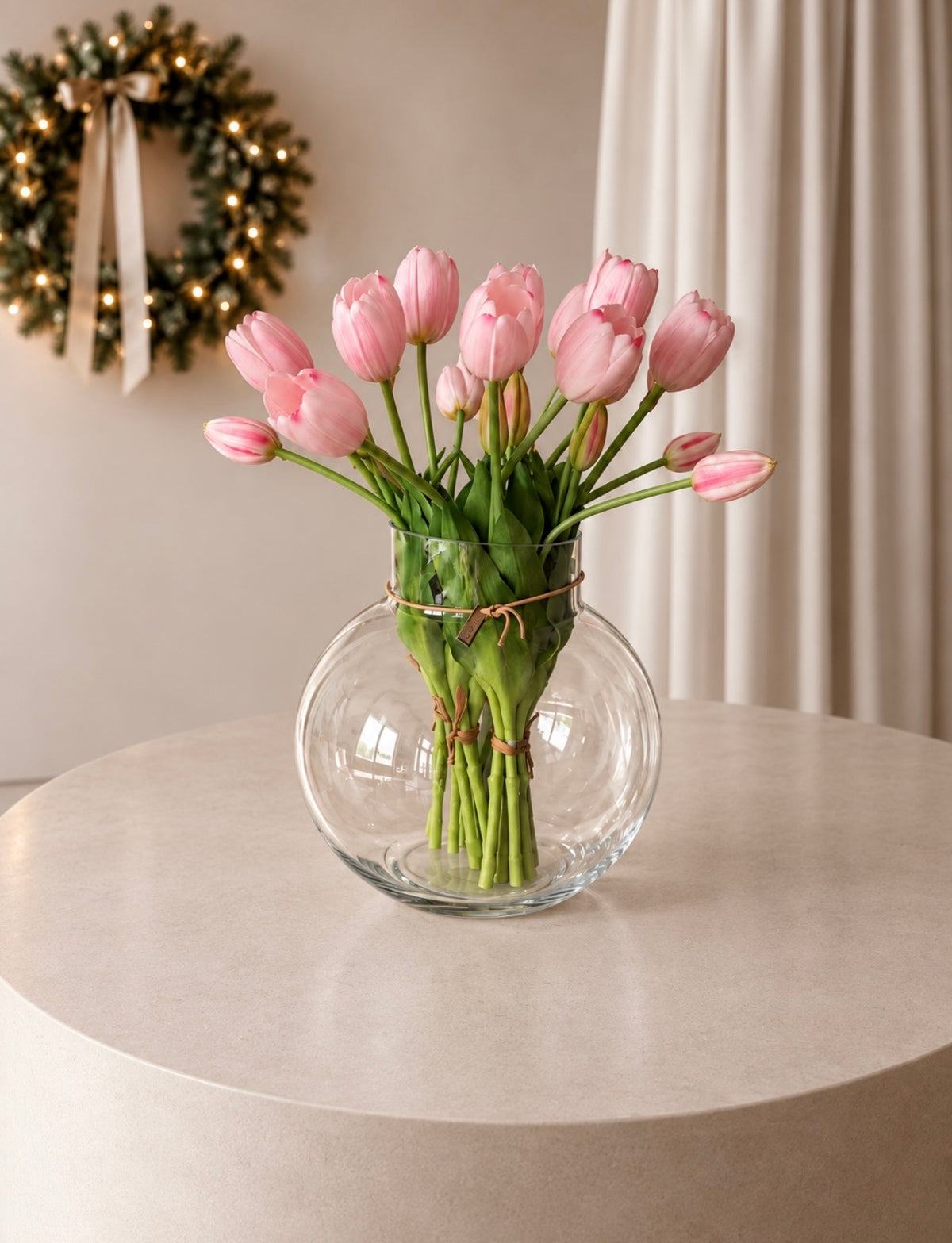 Galini Christmas - rosa tulipanbukett