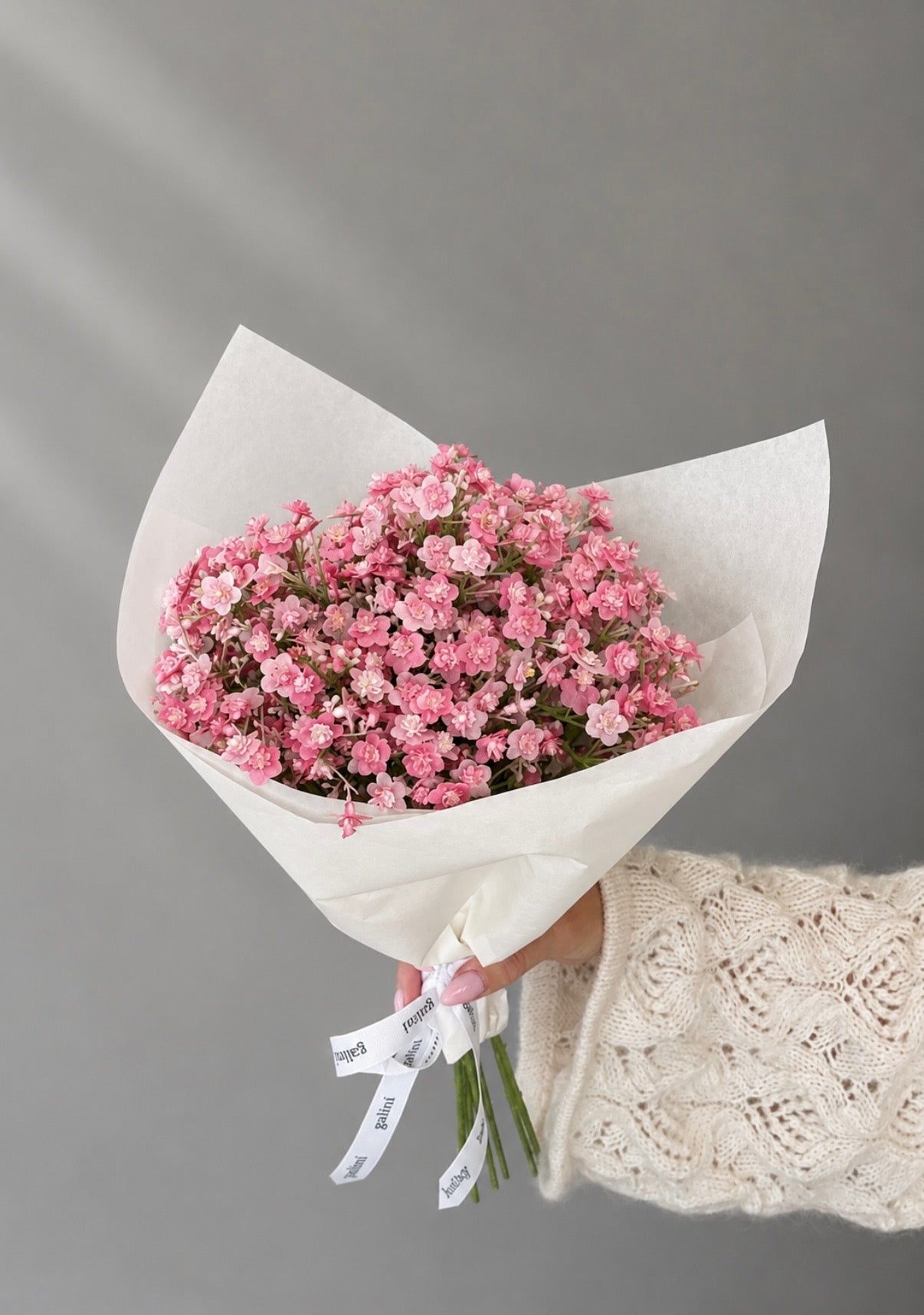 Brudeslør lys rosa - 6stk