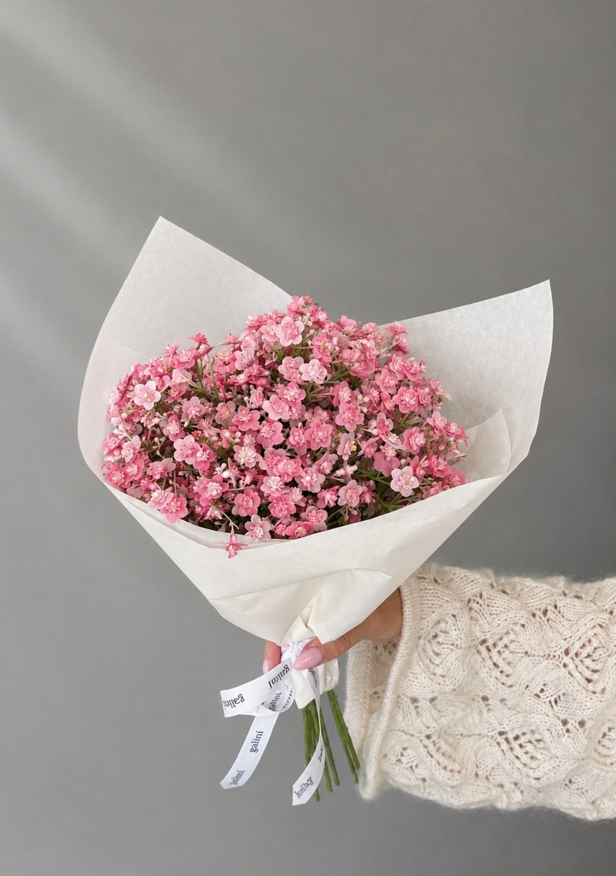 Brudeslør lys rosa - 6stk