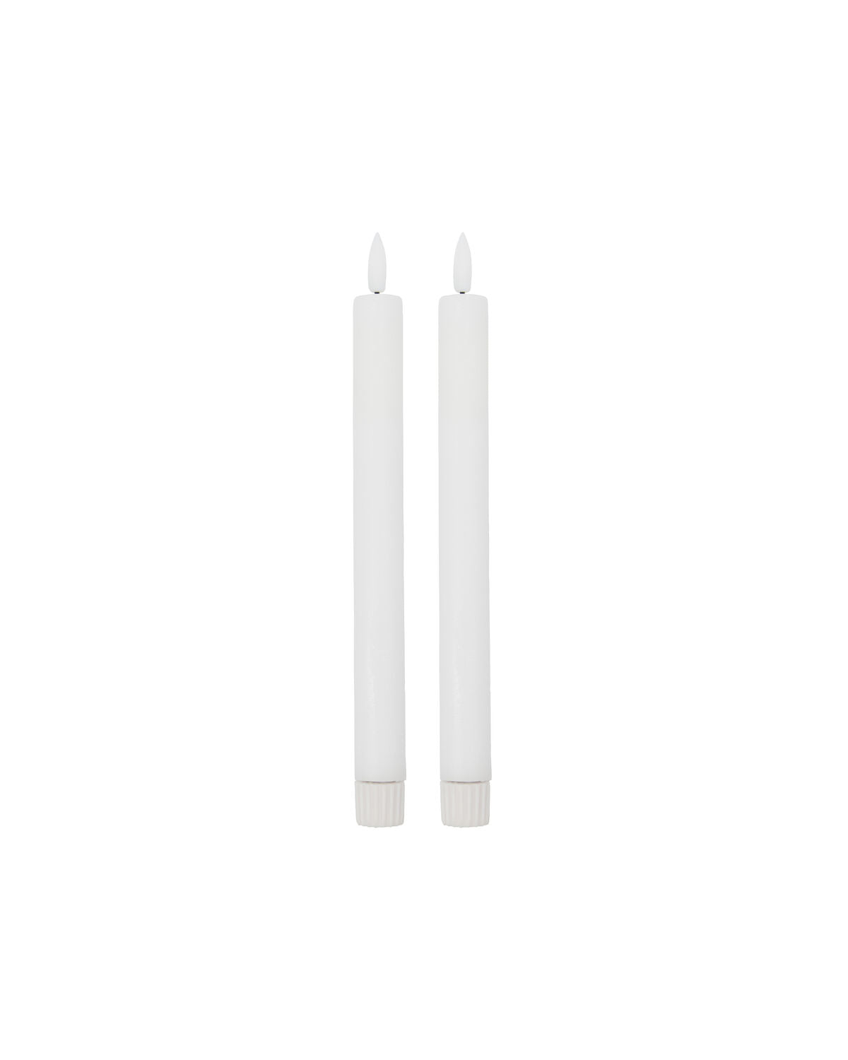 Stearinlys LED hvit - 2pk
