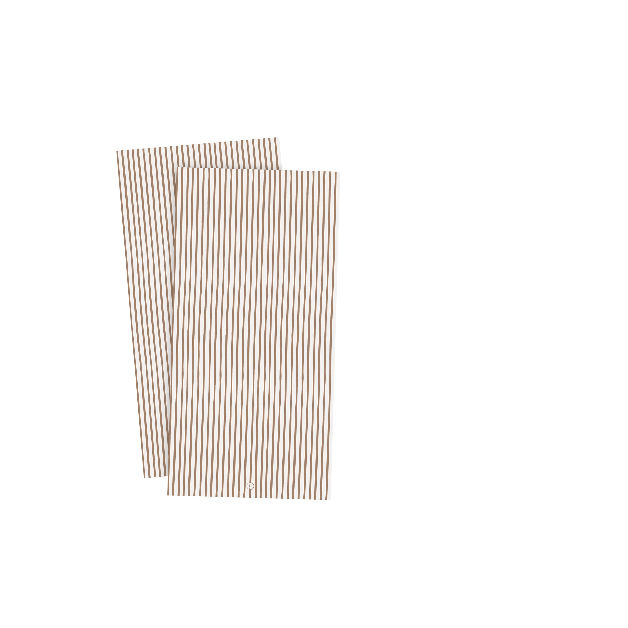 Servietter 10 x 20 cm - brun/hvit