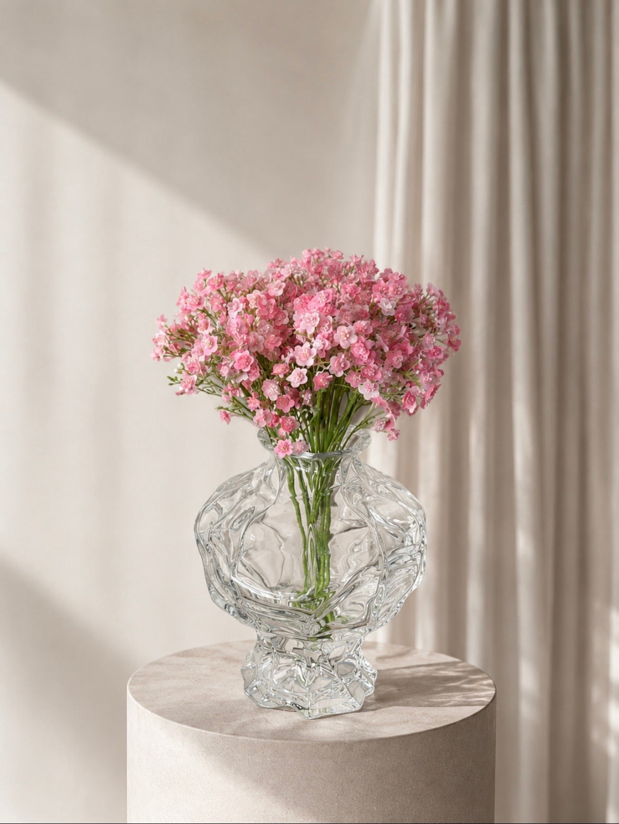 Brudeslør lys rosa - 6stk
