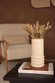 Travertine Molí Vase 12x25cm