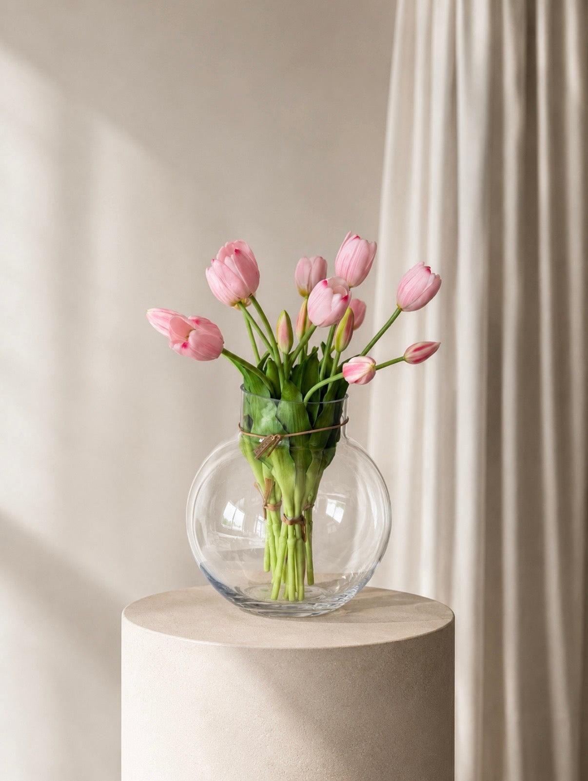Tulipanbukett lys rosa - 15stk