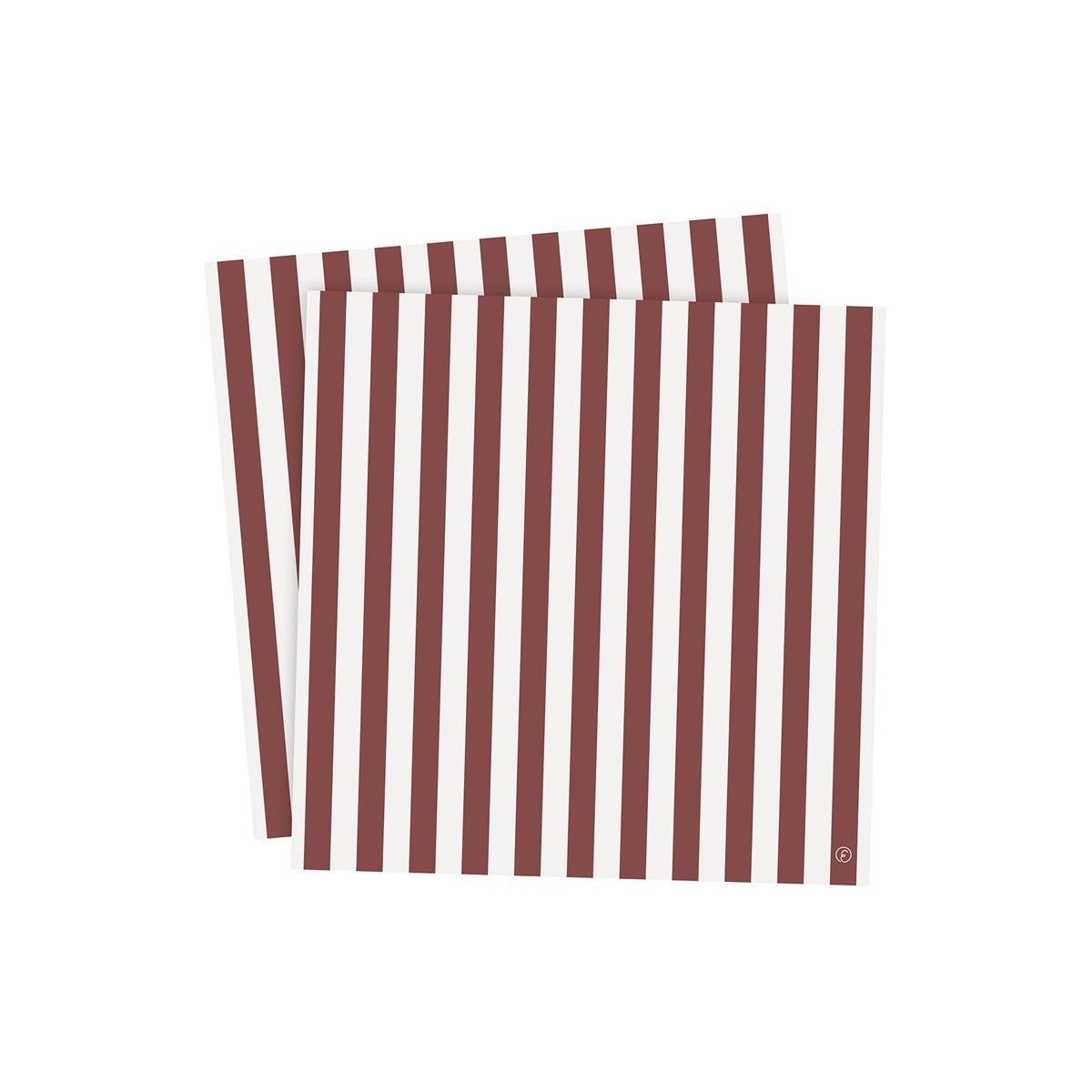 Servietter stripete rød/hvit - 33 x 33cm