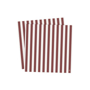 Servietter stripete rød/hvit - 33 x 33cm