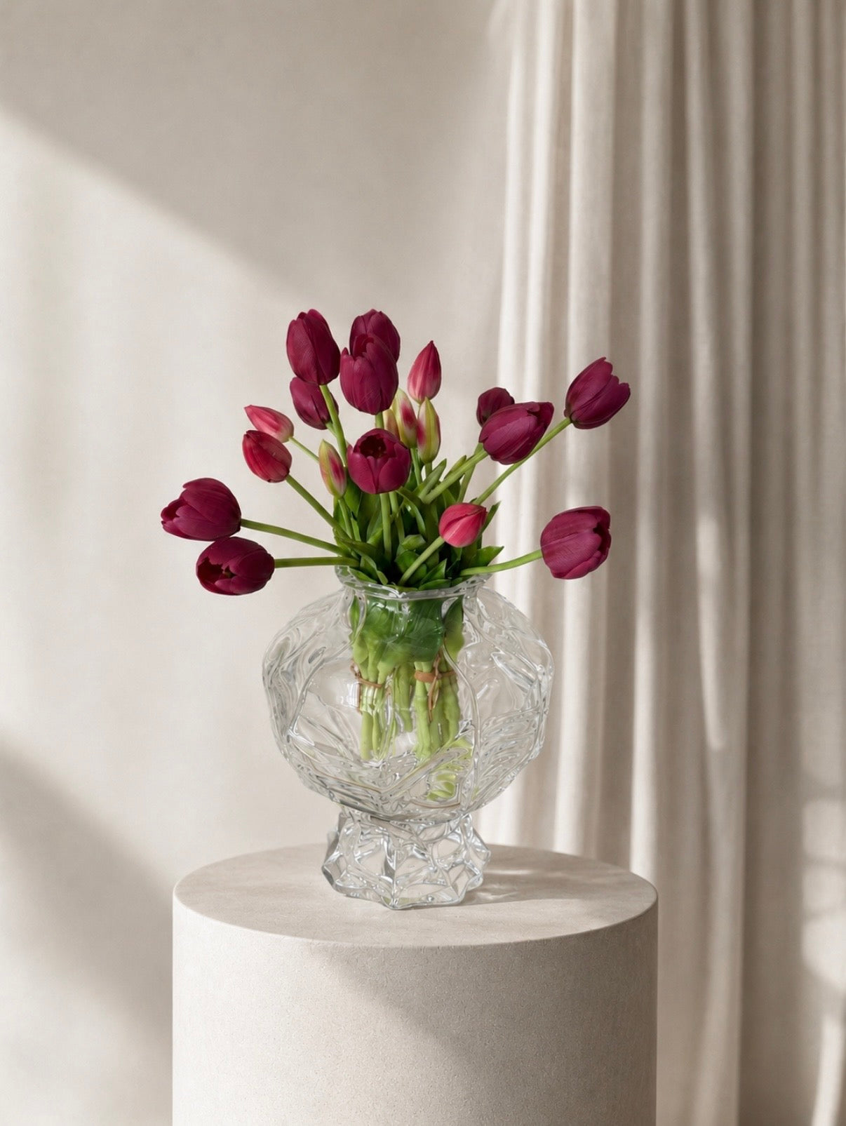 Tulipanbukett burgunder 20stk