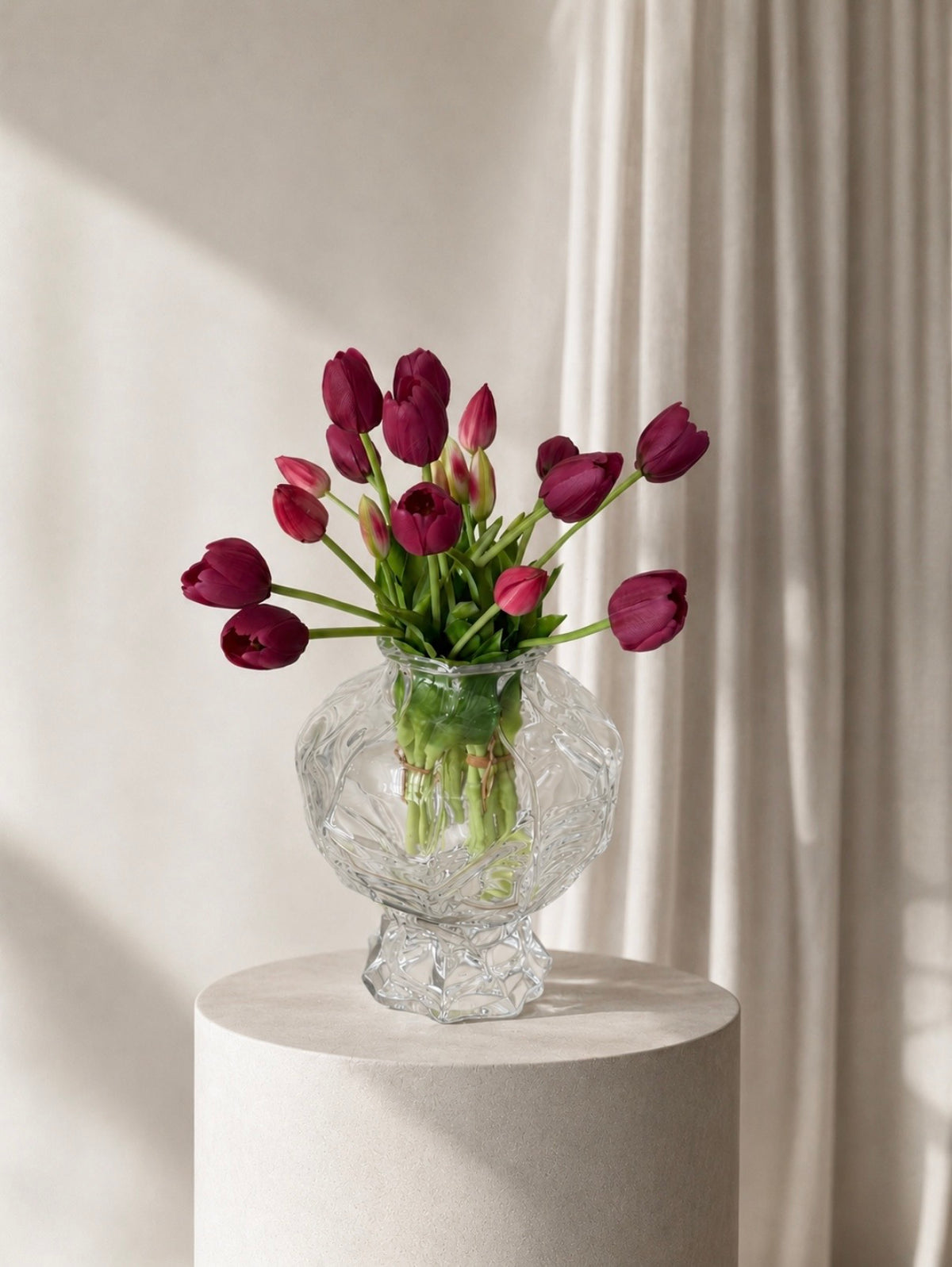Tulipanbukett burgunder 20stk