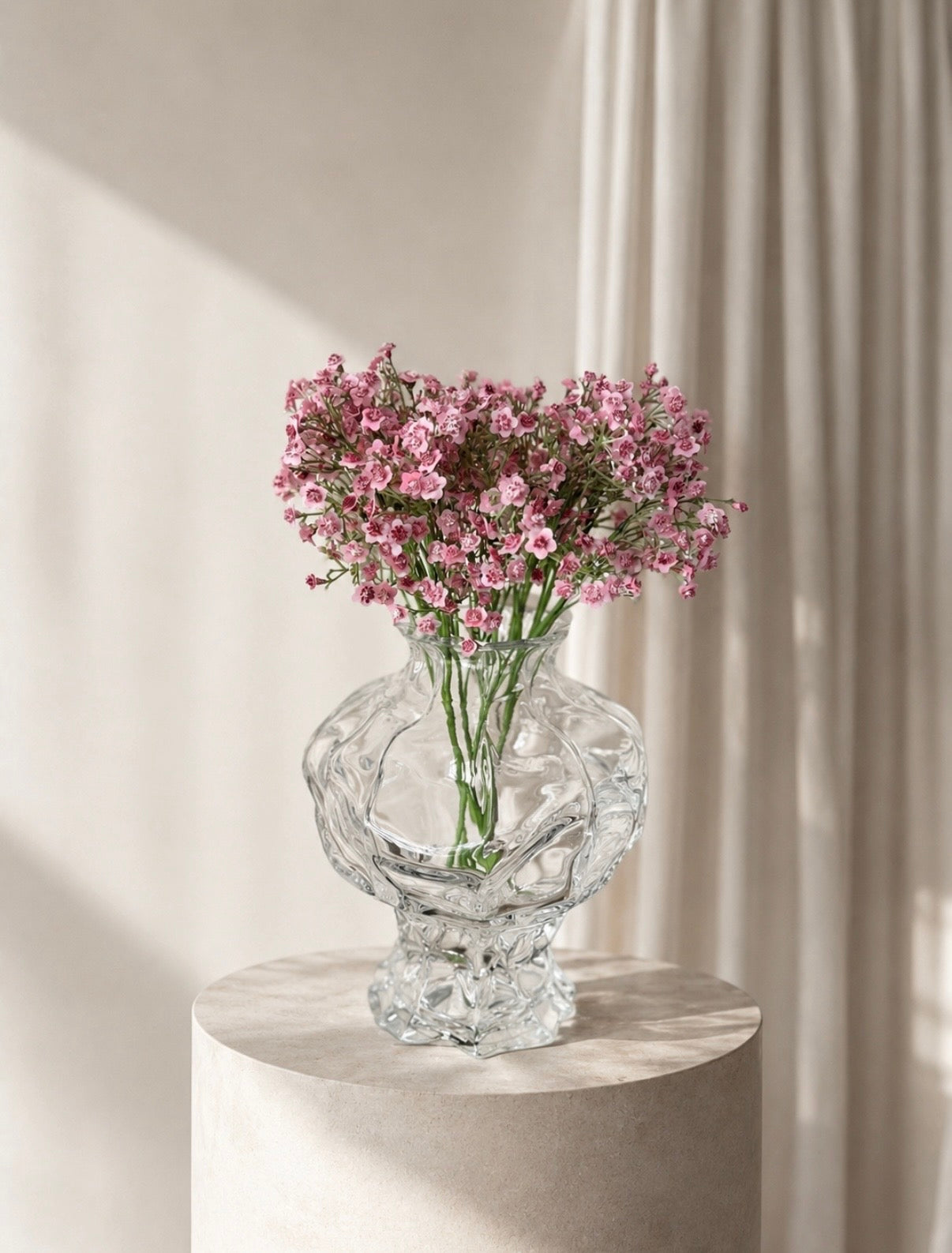 Brudeslør mørk rosa - 6stk
