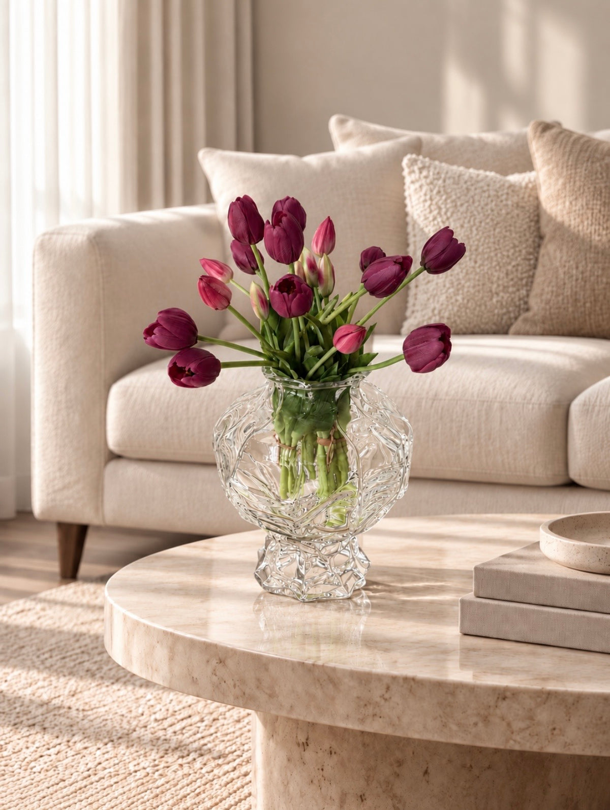 Tulipanbukett burgunder 20stk