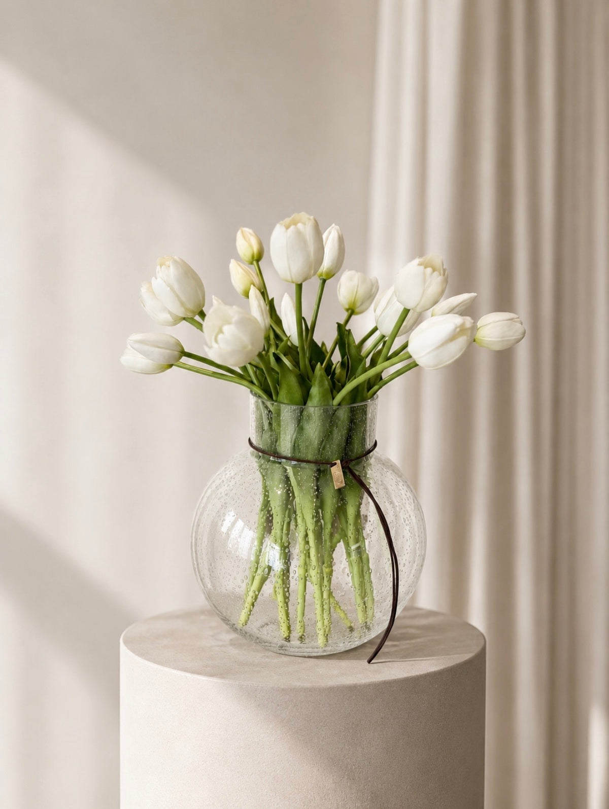 Tulipanbukett helhvit - 20 stk