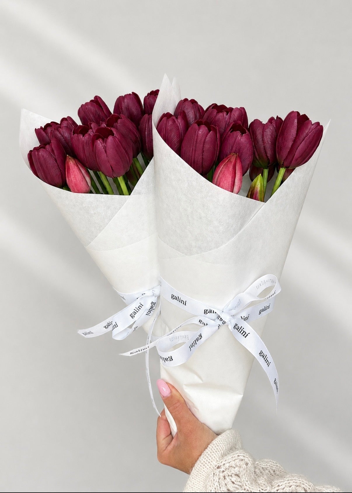 Tulipanbukett burgunder 20stk