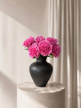 Peonbukett mørk rosa