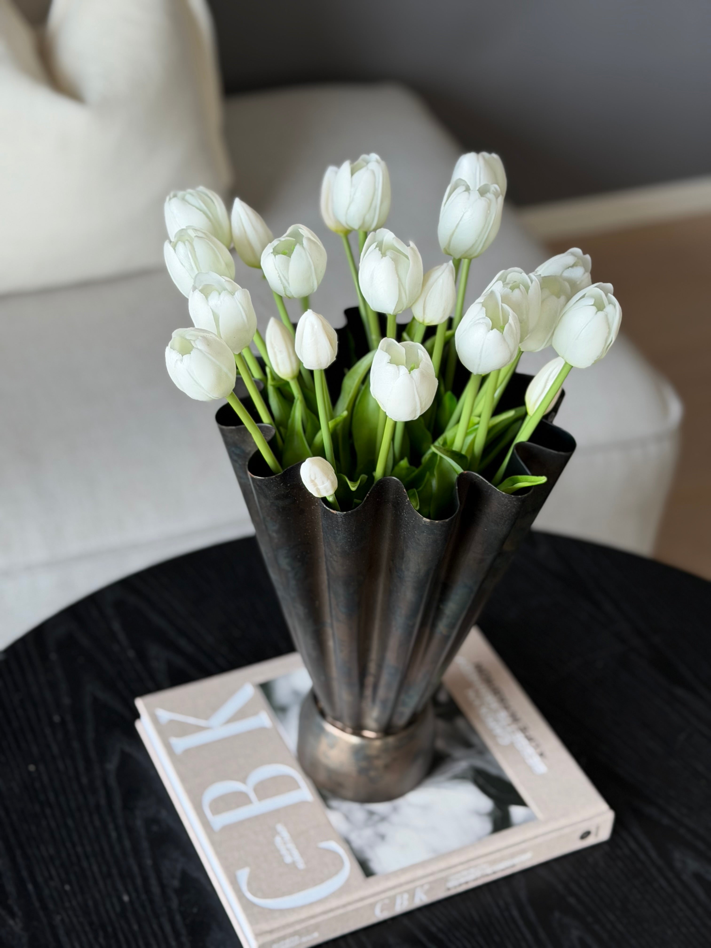 Tulipanbukett helhvit - 20 stk