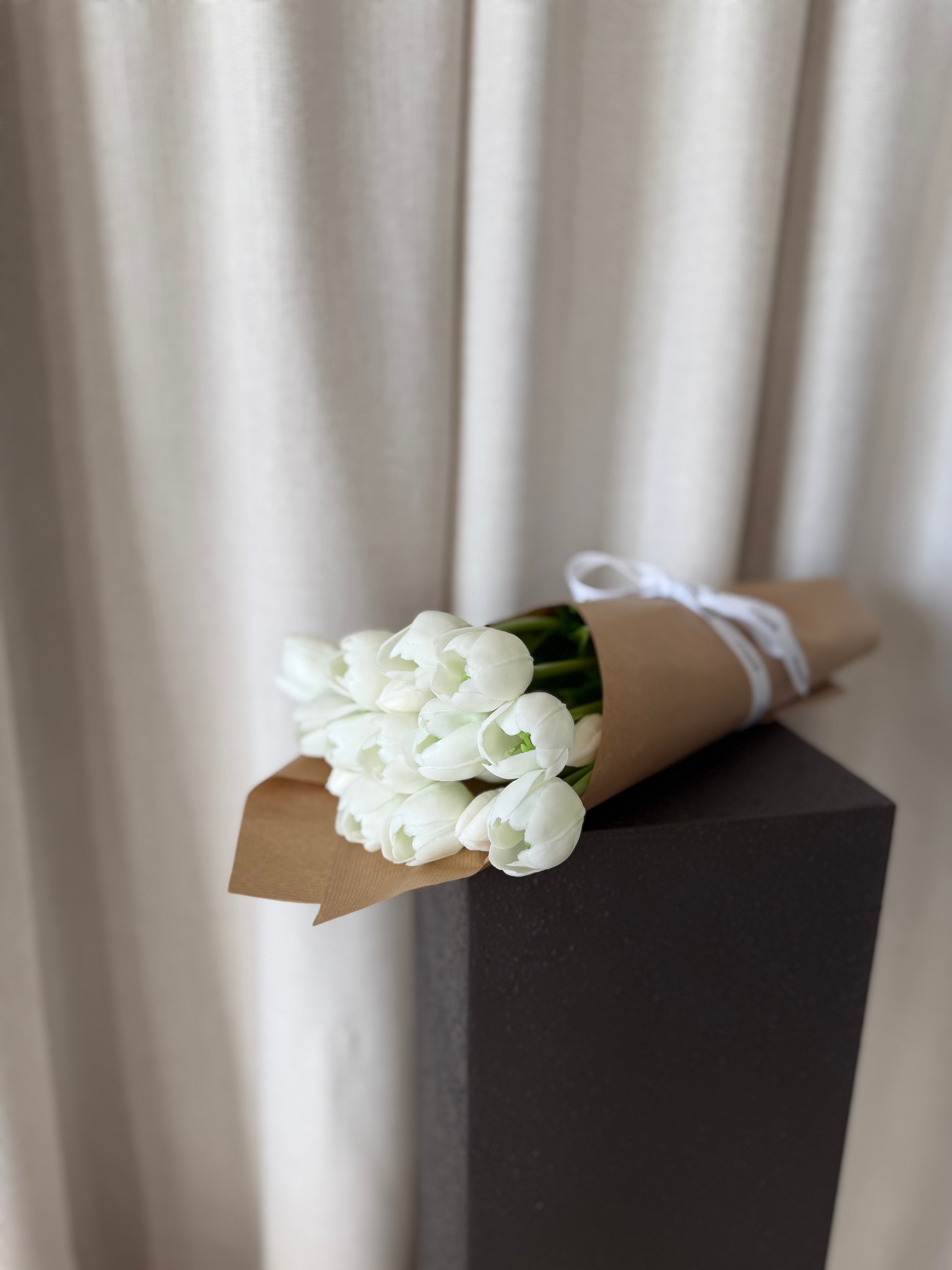 Tulipanbukett helhvit - 20 stk