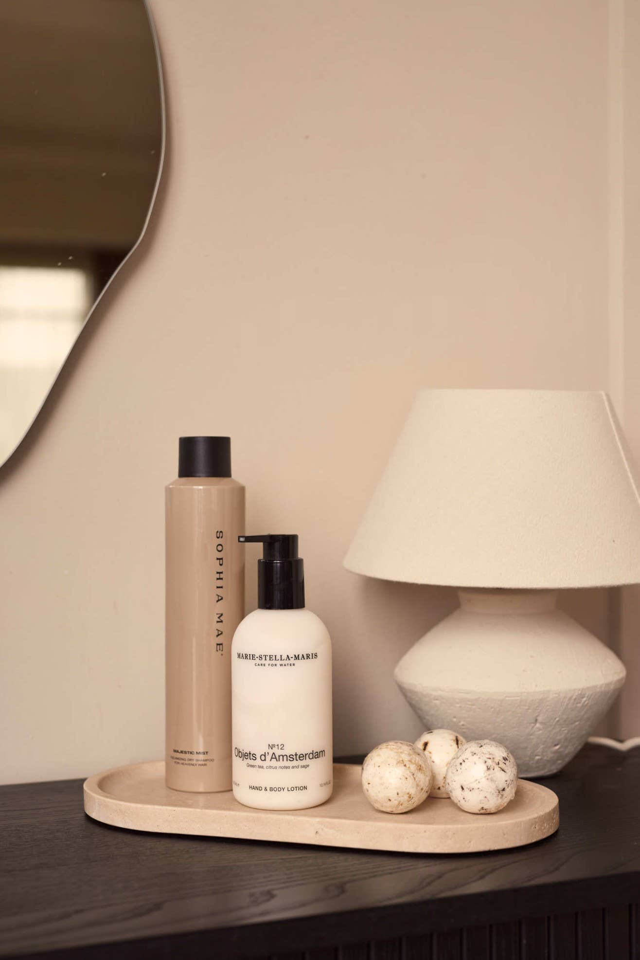 Travertine oval tray 30x15cm